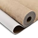 Hiksuky Suede Auto Headliner Fabric 54" L × 60" W with Foam Backing - Beige Interior Replacement Material for Car/Truck/SUV/RV Roof, Tube Packaging - Home Repair/DIY Headliner Material