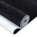 Hiksuky Suede Auto Headliner Fabric 54" L × 60" W with Foam Backing - Black Interior Replacement Material for Car/Truck/SUV/RV Roof, Tube Packaging - Home Repair/DIY Headliner Material