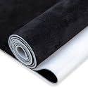 Hiksuky Suede Auto Headliner Fabric 98" L × 60" W with Foam Backing - Black Interior Replacement Material for Car/Truck/SUV/RV Roof, Tube Packaging - Home Repair/DIY Headliner Material