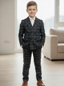HIKUJ Suit Coat Pant Shirt Checkered Boys