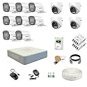 HIKVISION 16 Channel DVR with 5MP ColorVu 4 Dome &amp; 8 Bullet Cameras (24/7 Colorful Imaging) + 4TB HDD + Cable Roll (1+3) 8 CH Power Supply 2 Nos + BNC &amp; DC Full Combo Kit