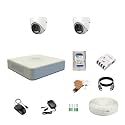 HIKVISION 4 Channel DVR with 5MP ColorVu 2 Dome Cameras (24/7 Colorful Imaging) + 500GB HDD + Cable Roll (1+3) 4 CH Power Supply + BNC & DC Full Combo Kit