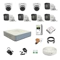 HIKVISION 8 Channel DVR with 5MP 3 Dome &amp; 5 Bullet Cameras with Audio Recording (Day/Night Vision) + 2TB HDD + Copper Cable Roll (1+3) 8 CH Power Supply + BNC &amp; DC Full Combo Kit