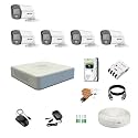 HIKVISION 8 Channel DVR with 5MP ColorVu 5 Bullet Cameras (24/7 Colorful Imaging) + 2TB HDD + Cable Roll (1+3) 8 CH Power Supply + BNC &amp; DC Full Combo Kit