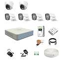HIKVISION 8 Channel DVR with 5MP ColorVu 2 Dome &amp; 4 Bullet Cameras (24/7 Colorful Imaging) + 2TB HDD + Cable Roll (1+3) 8 CH Power Supply + BNC &amp; DC Full Combo Kit