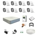 HIKVISION 8 Channel DVR with 5MP ColorVu 8 Bullet Cameras (24/7 Colorful Imaging) + 2TB HDD + Cable Roll (1+3) 8 CH Power Supply + BNC &amp; DC Full Combo Kit