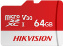 HIKVISION HS-TF-D1(DZ)/64G/INDIA/WW V30 64 GB MicroSDXC Class 10 92 MB/s  Memory Card Compatible with Camera, Mobile, Tablet