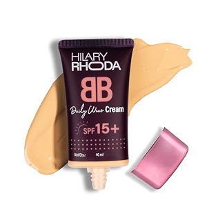 hilary rhoda bb cream with spf 15  infused with wheat germ oil amp jojoba seed oil  weightless formula  hides blemishes dark spots amp pigmentation - 40ml shell white - shade 1