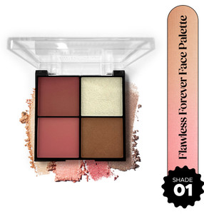 hilary rhoda flawless forever face palette  all-in-one makeup kit  highly pigmented  light