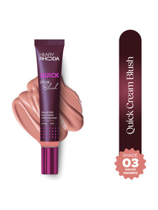 hilary rhoda quick blush  highly pigmented  dewy finish  weightless  easy to apply
