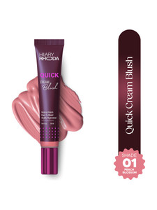 hilary rhoda quick blush  highly pigmented  dewy finish  weightless  easy to apply