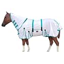 HILASON 84 in Horse Fly Sheet White Turquoise UV Protect