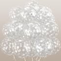 HILAVO Snowflake Balloons 12 Inch Winter Wonderland Balloon for Christmas