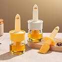 200ml Glass Olive Oil Dispenser Bottle with Silicone Brush – Multi-Color Cooking Bottle for BBQ, Frying, Baking, Vinegar &amp; Sauce – 1 Pack (1)