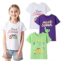 HILEELANG Girl T-Shirts Short Sleeve Graphic Tees
