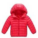 HILEELANG Kids Boy Girl Winter Hooded Puffer Jackets Coats Light Weight Padded Outerwear