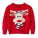 HILEELANG Toddler Boy Girl Christmas Sweater Pullover Reindeer Elk Snowman Sweatshirts Tops