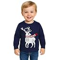 HILEELANG Toddler Boy Girl Christmas Sweater Pullover Reindeer Elk Snowman Sweatshirts Tops