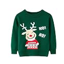 HILEELANG Toddler Boy Girl Christmas Sweater Pullover Reindeer Elk Snowman Sweatshirts Tops