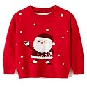 HILEELANG Toddler Boy Girl Christmas Sweater Pullover Reindeer Elk Snowman Sweatshirts Tops