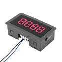 Hilitand DC 8-24V Digit Counter, 4 Digit LED Digital Display 0-9 Up/Down Plus/Minus Panel Counter Meter with Cable (Red)
