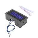 Hilitand Digit Counter, DC 8-24V 4 Digit LED Digital Display 0-9 Up/Down Plus/Minus Panel Counter Meter with Cable (Blue)