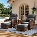HILLGA Luxury Outdoor Patio Furniture Set with 6-Inch Thick Cushions
