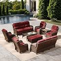 HILLGA Luxury Outdoor Patio Furniture Set with 6-Inch Thick Cushions