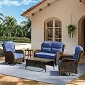 HILLGA Luxury Outdoor Patio Furniture Set with 6-Inch Thick Cushions