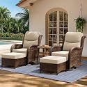 HILLGA Luxury Outdoor Patio Furniture Set with 6-Inch Thick Cushions