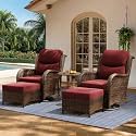 HILLGA Luxury Outdoor Patio Furniture Set with 6-Inch Thick Cushions
