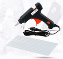 Hillgrove Electric 20W Black Mini Hot Glue Gun With 10 Pcs Hot Melt Glue Stick for Craft, Art, Decoration Work Standard Temperature Corded Glue Gun