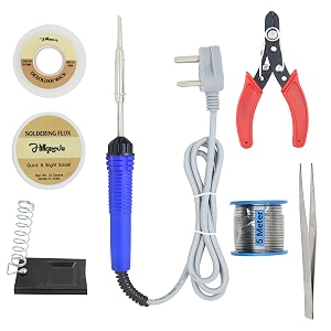 hillgrove electronic 7in1 mobile soldering iron equipment tool machine combo kit set with flux paste and wire 25 w simple flat tip