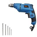 Hillgrove HGCM1088M1 All Purpose 500W Drill Machine with 5Pcs Masnory Drill Bits for Making Holes in Metal/Wood/Concrete with Reverse Rotaion and Variable Speed Pistol Grip Drill (10 mm Chuck Size)