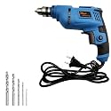Hillgrove HGCM1089M2 All Purpose 500W Drill Machine with 5Pcs HSS Drill Bits for Making Holes in Metal/Wood/Concrete with Reverse Rotaion and Variable Speed Pistol Grip Drill (10 mm Chuck Size)