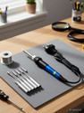 Hillgrove HGCM1337M3 Mobile Soldering Iron Equipment Tool Machine Combo Kit Set 60 W 60 W Temperature Controlled