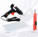 Hillgrove HGCM280M1 20W Hot With 10Pcs Stick and Utility Knife for Craft,Art Standard Temperature Corded Glue Gun