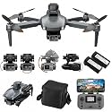 HILLSTAR GPS Drone with 4K UHD Camera & 3-Axis Gimbal, Foldable Brushless Motors, Obstacle Avoidance Sensor, 2.5 KM Long Range, 26 Min Flight per Battery, 2 Batteries, Smart 5G-GPS Auto Return
