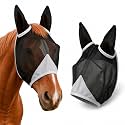 Hilltown Adjustable Fly Mask for Horse with Ears- Warmblood, Gray