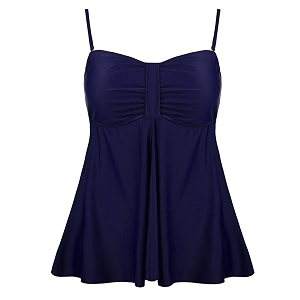 Hilor Womens Flyaway Tankini Top Bandeau Swimsuit