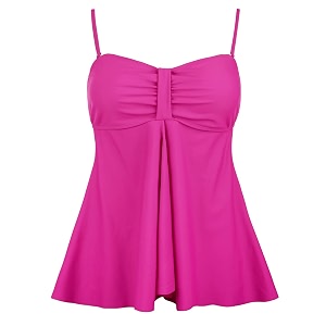 Hilor Womens Flyaway Tankini Top Bandeau Swimsuit