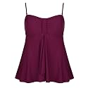 Hilor Women39s Flyaway Tankini Top Bandeau Swimsuit