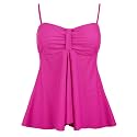 Hilor Women39s Flyaway Tankini Top Bandeau Swimsuit