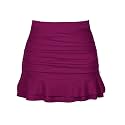 Hilor Women39s Skirted Bikini Bottom High Waisted