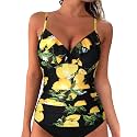 Hilor Women39s Tankini Tops Shirred Ruffled Swimsuits