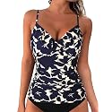 Hilor Women39s Tankini Tops Shirred Ruffled Swimsuits
