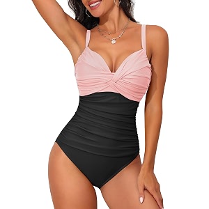 Hilor Womens Underwire One Piece Swimsuit Tummy