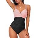 Hilor Womens Underwire One Piece Swimsuit Tummy
