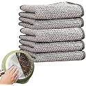 30Pcs Multifunctional Non Scratch Dish Wash Cloth Steel Wire Dishwashing Rags for Wet and Dry Stainless Steel Scrubber for Utensils Kitchen Accessories Items Cleaning Supplies (30)