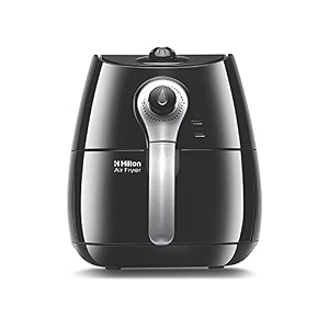 hilton 35l manual air fryer 1400w up to 80 less oil consumption rapid air technology fast pre-heat amp dual bowl isi certified
